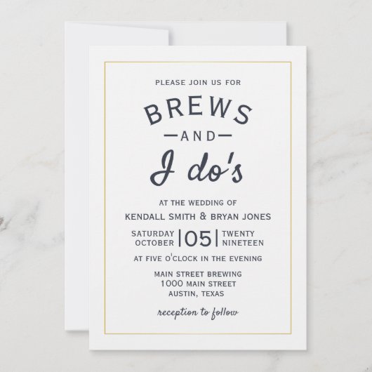 Brauen und ich machen Brauerei-Einladung Einladung (Vorderseite)