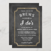 Brauen und ich machen Brauerei-Halbpension Einladung (Vorne/Hinten)