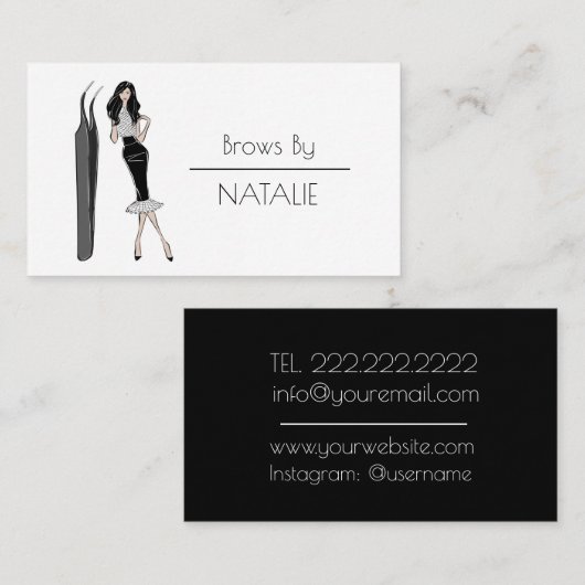 Brauen Visitenkarte (Vorne/Hinten)
