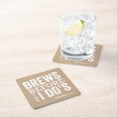 Brauen vor dem Probe-Dinner der Brauerei Rechteckiger Pappuntersetzer (Vor Ort)