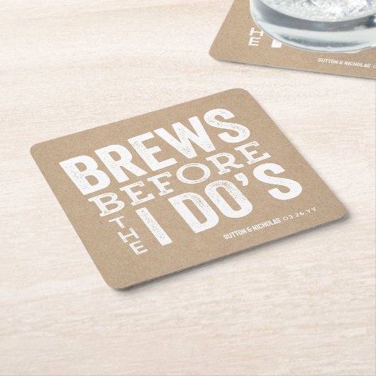 Brauen vor dem Probe-Dinner der Brauerei Rechteckiger Pappuntersetzer (angewinkelt)