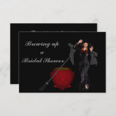 "Brauend herauf ein Brautparty" Hexe und großer Einladung (Vorne/Hinten)