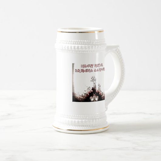 Brauende Schwermetallfirma Stein Bierglas (VorderseiteRechts)