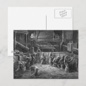 Brauer am Arbeitsplatz Postkarte (Vorne/Hinten)