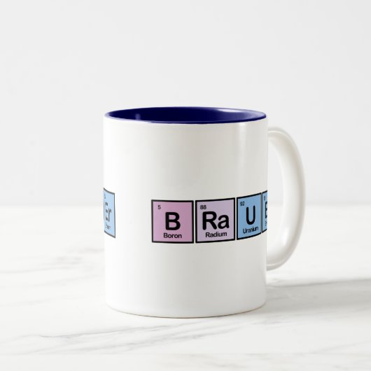 Brauer machte von den Elementen Zweifarbige Tasse (VorderseiteRechts)
