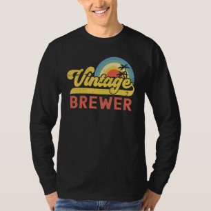 Brauer Vintage-Sonnenuntergang Beruf Retro-Job-Tit T-Shirt