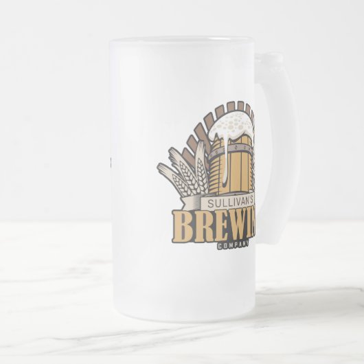 Brauerei ADD NAME Bierbrauerei Bar Mattglas Bierglas (VorderseiteRechts)