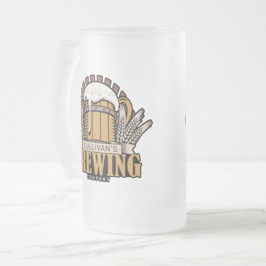 Brauerei ADD NAME Bierbrauerei Bar Mattglas Bierglas (Vorderseite Links)