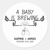 Brauerei Baby - B&W - Baby Shower Fevor Sticker (Vorderseite)