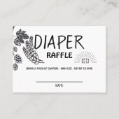 Brauerei Baby - B&W - Einladung für Windeln (Vorderseite)