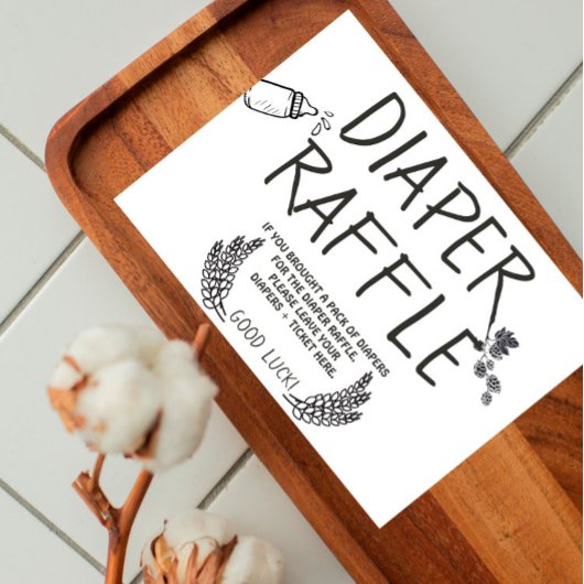 Brauerei Baby - B&W - Einladung für Windeln