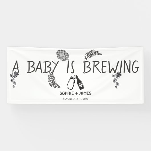 Brauerei Baby - B&W - Grosses Welcome Vinyl Banner (Horizontal)
