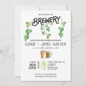 Brauerei Baby - Colour - Baby Dusche Einladung (Vorderseite)