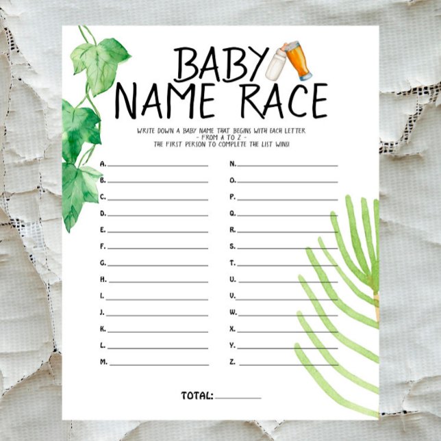 Brauerei Baby - Farbe - Baby Dusche Name Race Game (Von Creator hochgeladen)