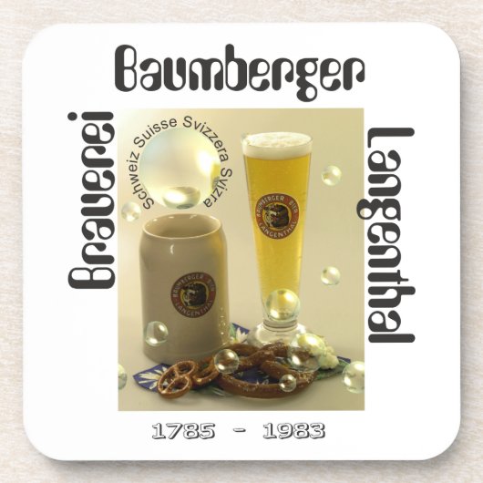 Brauerei Baumberger Langenthal Kork-Untersetzer Untersetzer (Vorderseite)