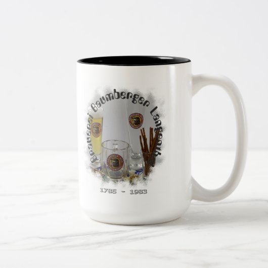 Brauerei Baumberger Langenthal Zweifarbige Tasse (Rechts)