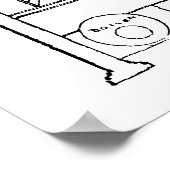 Brauerei Blueprint Cross Section Poster (Ecke)