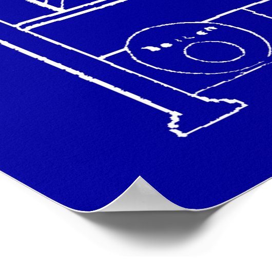 Brauerei Blueprint Poster (Ecke)