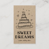 Brauerei für Hochzeitskuchen Catering Baker Kraft Visitenkarte (Vorderseite)