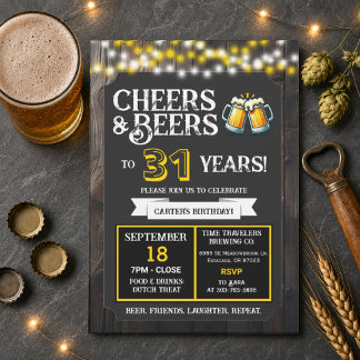 Brauerei-Geburtstags-Cheers und Biere zum 31. Jahr Einladung