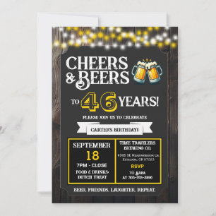 Brauerei-Geburtstags-Cheers und Biere zum 46. Gebu Einladung