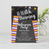 Brauerei Hexenfüße Halloween-Party Geburtstag Einladung (Stehend Vorderseite)