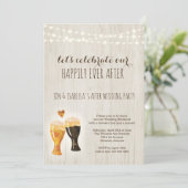 Brauerei nach Hochzeitsfeier Einladung Rustikales (Stehend Vorderseite)