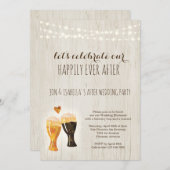 Brauerei nach Hochzeitsfeier Einladung Rustikales (Vorne/Hinten)