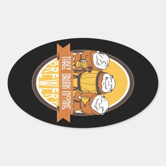 Brauerei Ovaler Aufkleber (Vorderseite)