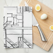 Brauerei-Plan Geschirrtuch (Viertel Falte)