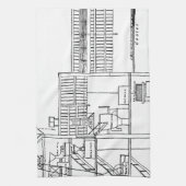 Brauerei-Plan Geschirrtuch (Vertikal)