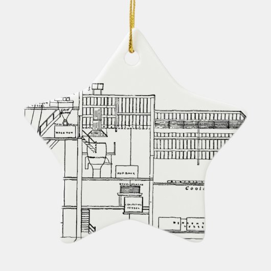 Brauerei-Plan Keramikornament (Vorne)