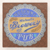 Brauerei Pub Personalisiert Bierflasche Glasuntersetzer (Vorderseite)