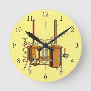 Brauerei Runde Wanduhr