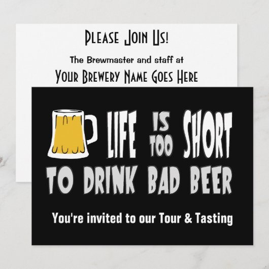 Brauerei Tour oder Bier Club Einladung (Vorne/Hinten)