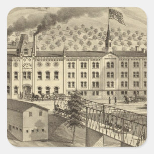 Brauerei und Malzhaus A Reymann Quadratischer Aufkleber