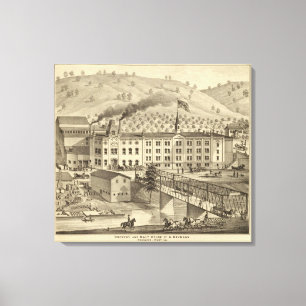 Brauerei und Malzhaus von einem Reymann Leinwanddruck