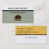 Brauerei und Restaurant Visitenkarte (Vorne/Hinten)