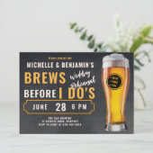 Brauereien, bevor ich Brauerei Hochzeit Probe Chal Einladung (Stehend Vorderseite)