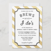 Brauereien und ich machen das Brauereithema Hochze Einladung (Vorderseite)