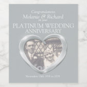 Brauereijubiläum für Platinwein Weinetikett (Einzelnes Label)