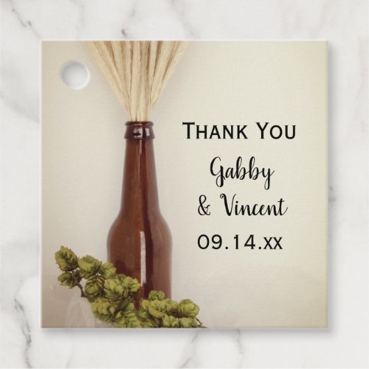 Brauereizeit für Weizen und Hopfen Geschenkanhänger (Vorderseite)