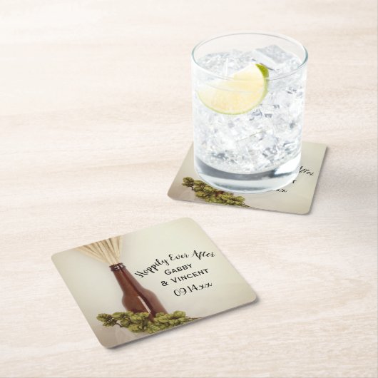 Brauereizeit für Weizen und Hopfen Rechteckiger Pappuntersetzer (Vor Ort)