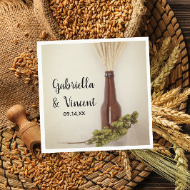 Brauereizeit für Weizen und Hopfen Serviette