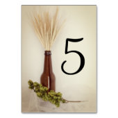 Brauereizeit für Weizen und Hopfen Tischnummer (Rückseite)