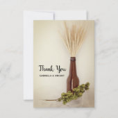 Brauereizeit von Weizen und Hopfen Danke Karte (Vorderseite)