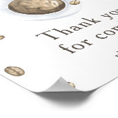 Braukaffee Babydusche Danke, dass du gekommen bist Poster (Ecke)