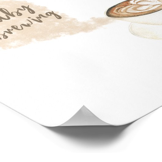 Braukaffee Babydusche Danke, dass du gekommen bist Poster (Ecke)