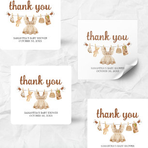 Braukaffee Babydusche Quadratischer Aufkleber