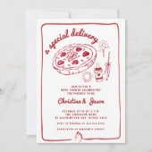 Braukaffee handgezogen Doodles Babydusche Einladung (Vorderseite)